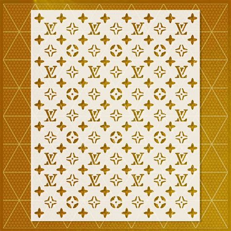 lv pattern stencil|a lv pattern template.